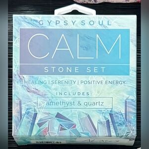 Calm Stone Set - Amethyst & Quartz